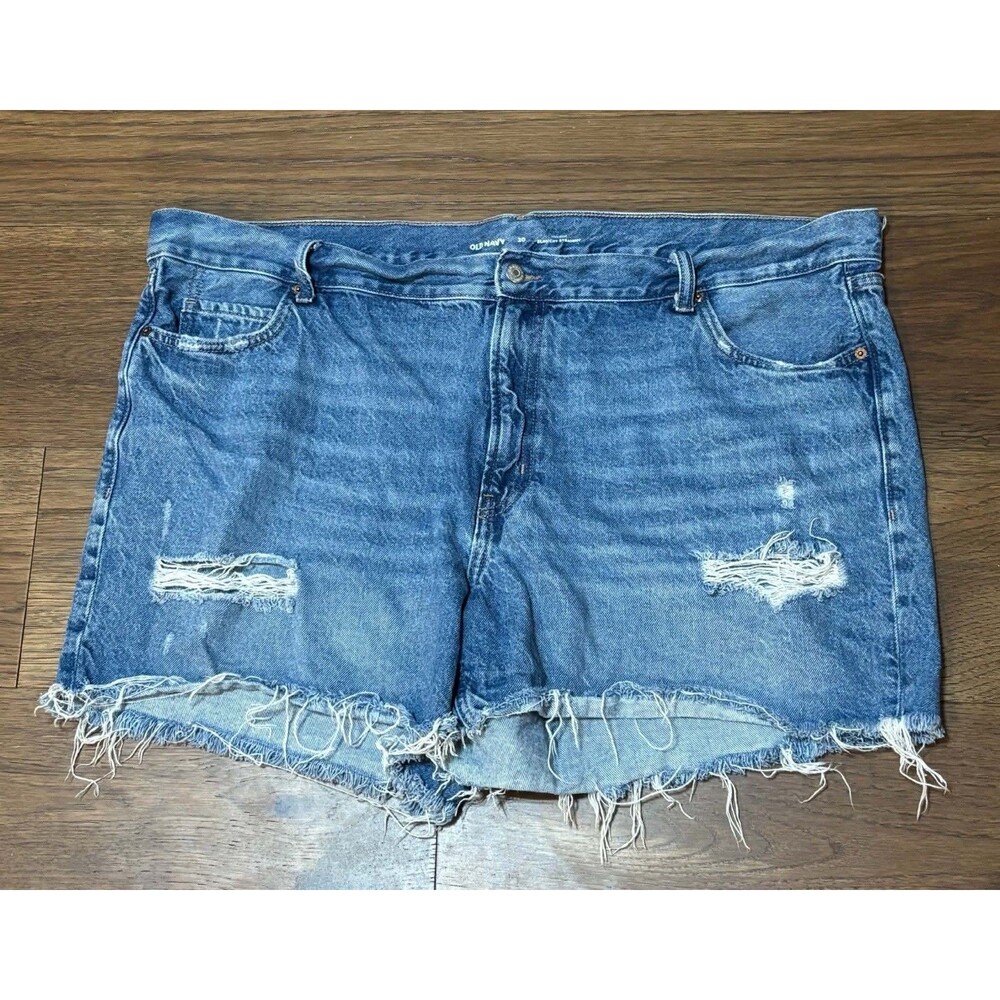 Old Navy Women’s High Rise Slouchy Straight Jean Shorts Women’s Plus Size 20